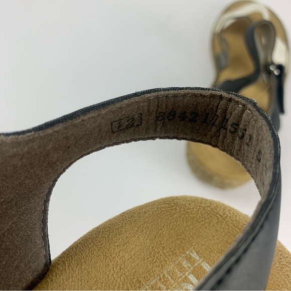 Rieker Regina Contrast Floral Metallic Ankle Heel Strap Sandals 42 - Picture 7 of 12